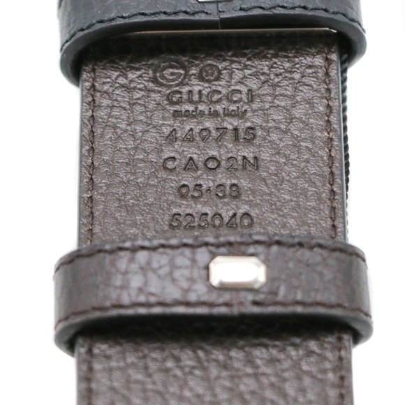 12792 - Gucci Reversible Black Leather Belt 95 38 449715